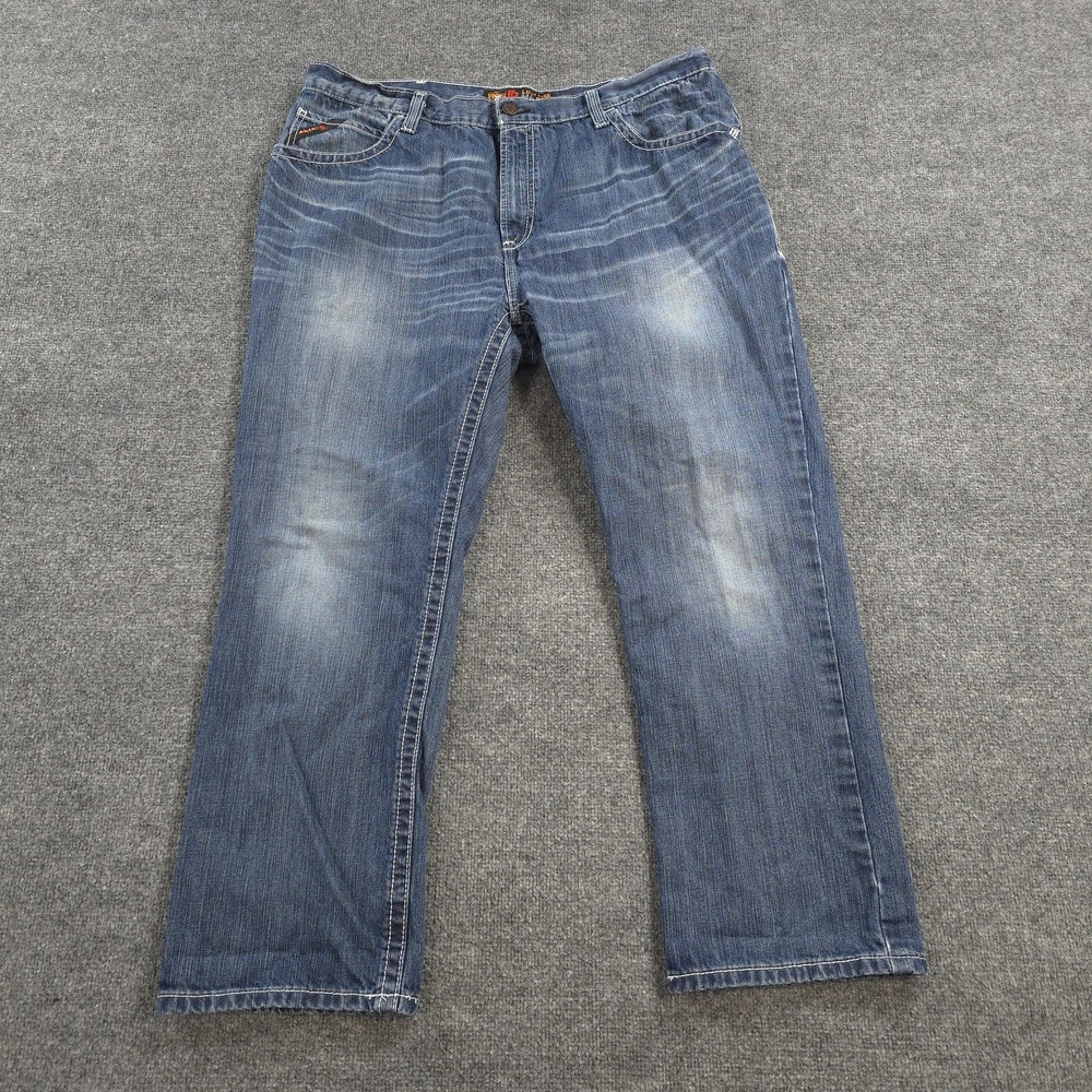 Ariat Jeans Mens 42x30 Blue Denim FR M4 Low Rise Boot Cut Relaxed Workwear